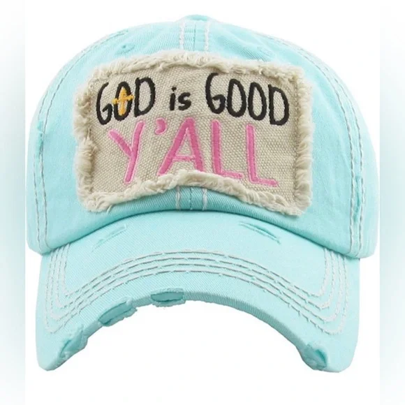 NWT! God is Good Y’all & Cross Baseball Caps - Picture 3 of 4